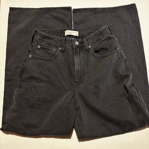 black curve love wide leg high rise jeans from abercrombie & fitch